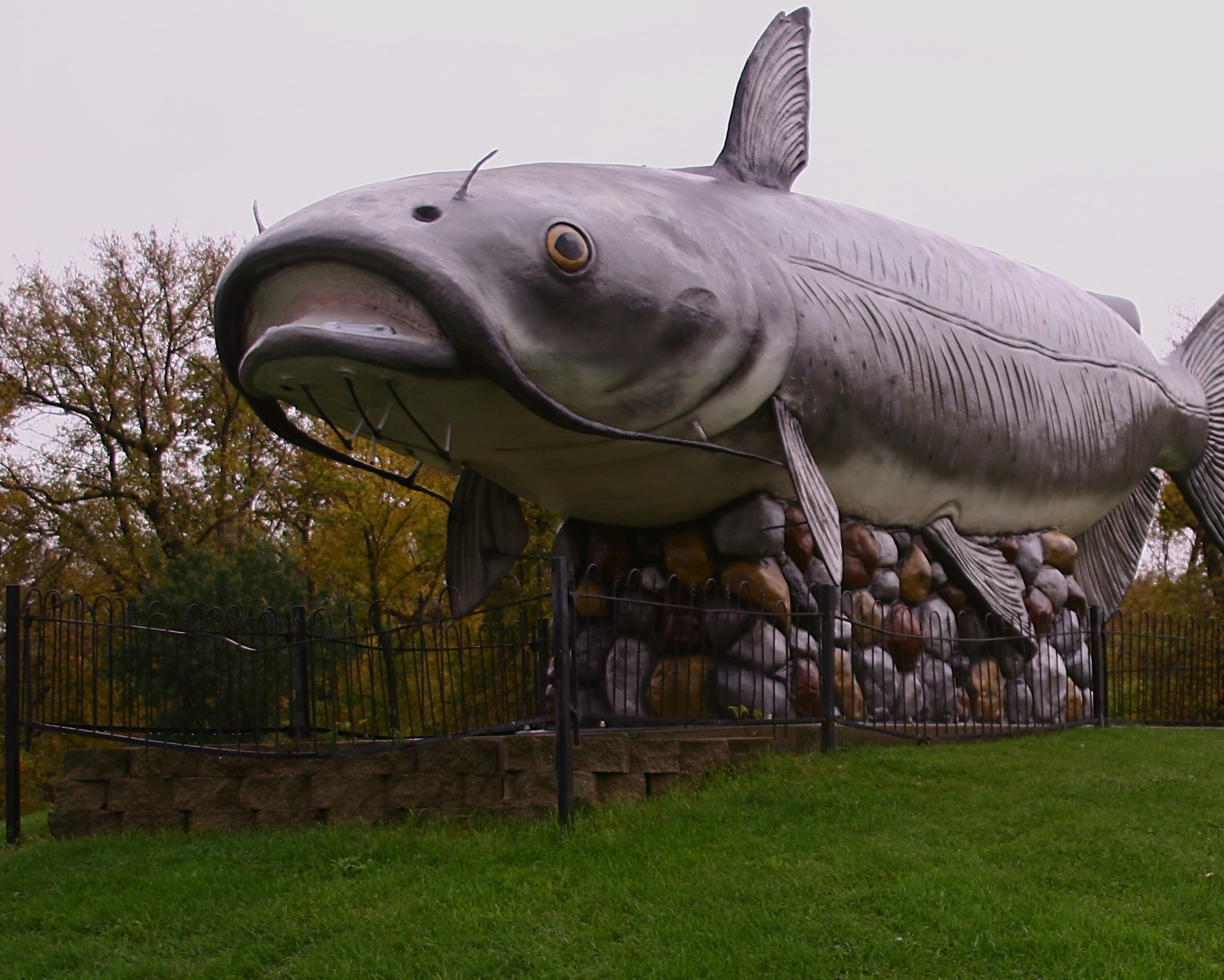 "Whopper" - the big catfish, located in Chahinkapa Park, Wahpeton.